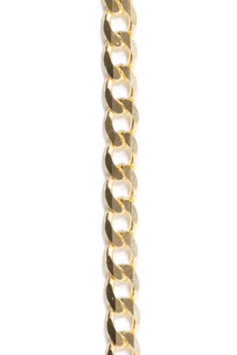 3.6mm curb chain in 14k yellow gold
