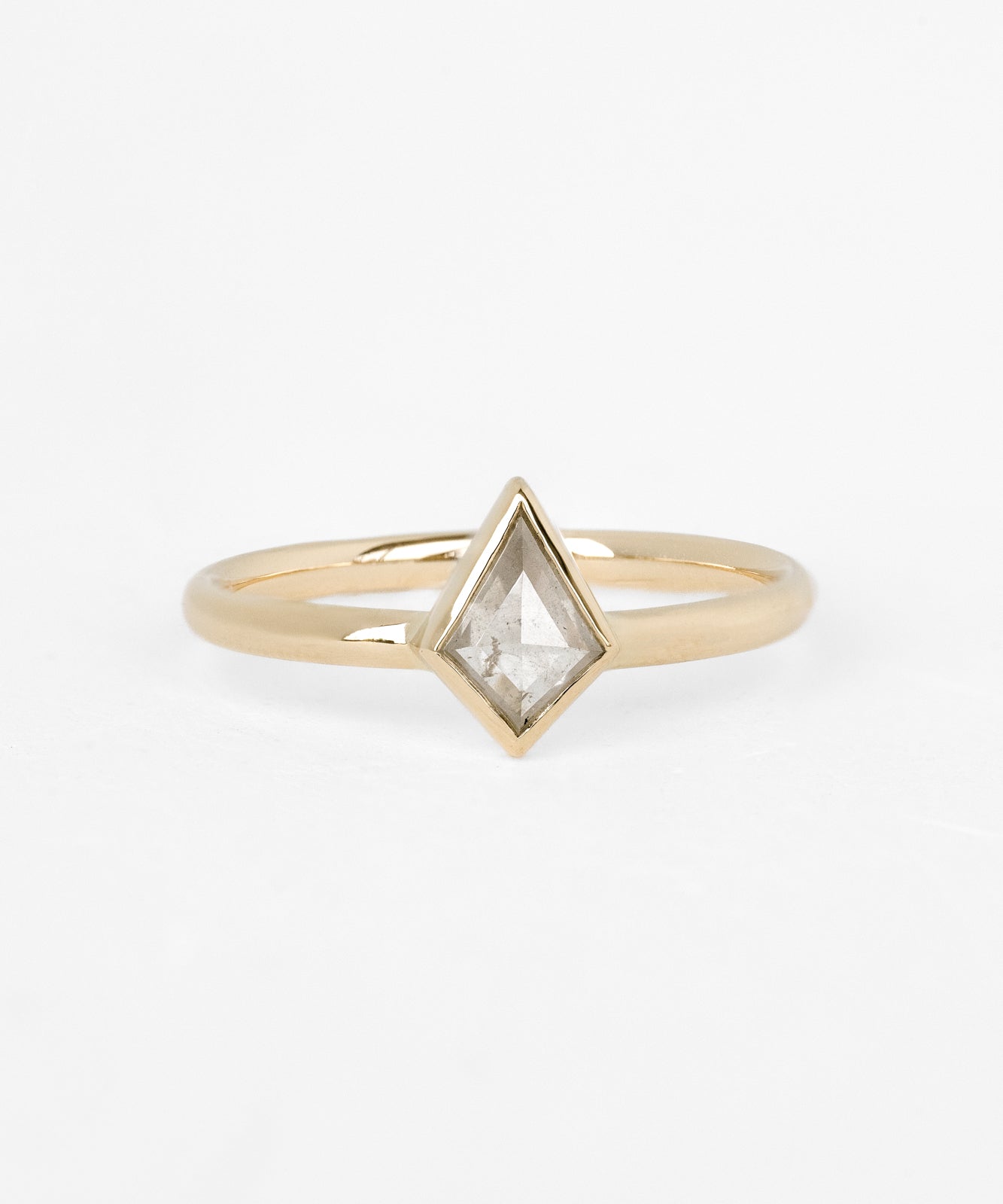 Bellatrix ring with salt and pepper diamond