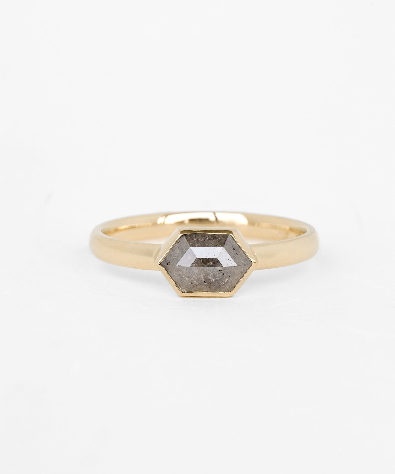 Bellatrix Ring with salt and pepper diamond