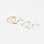 Elegant calligraphy ring on neutral background