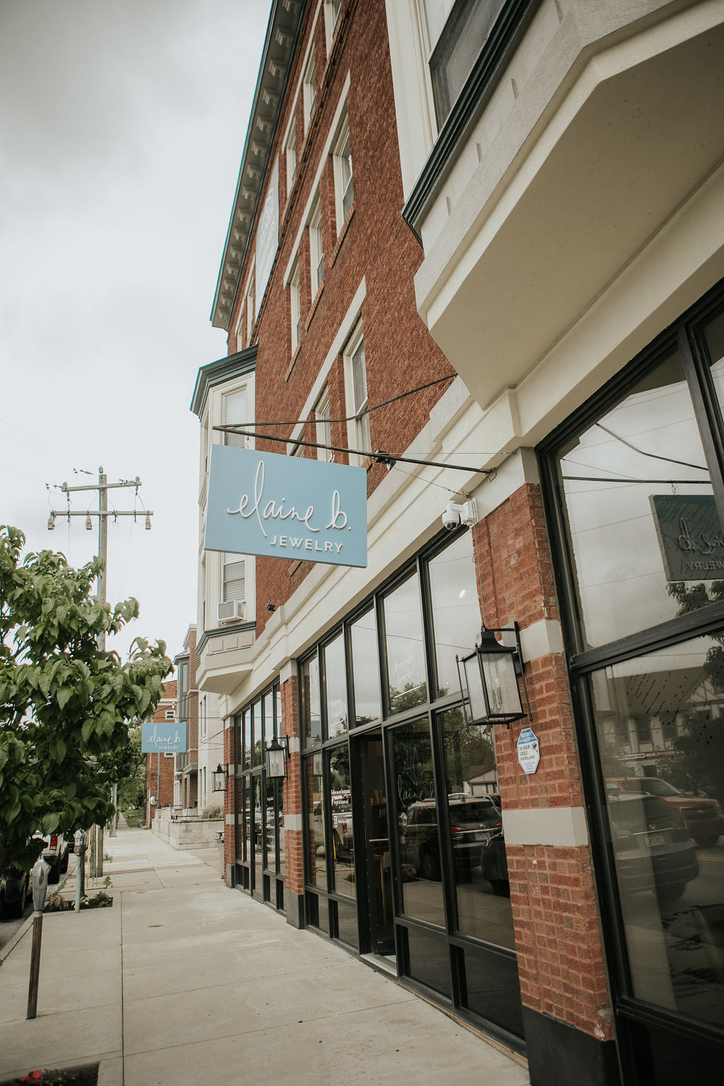 Brick Building with "Elaine B Jewelry" sign, Cincinnati.