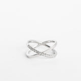 X Ring with Pavé