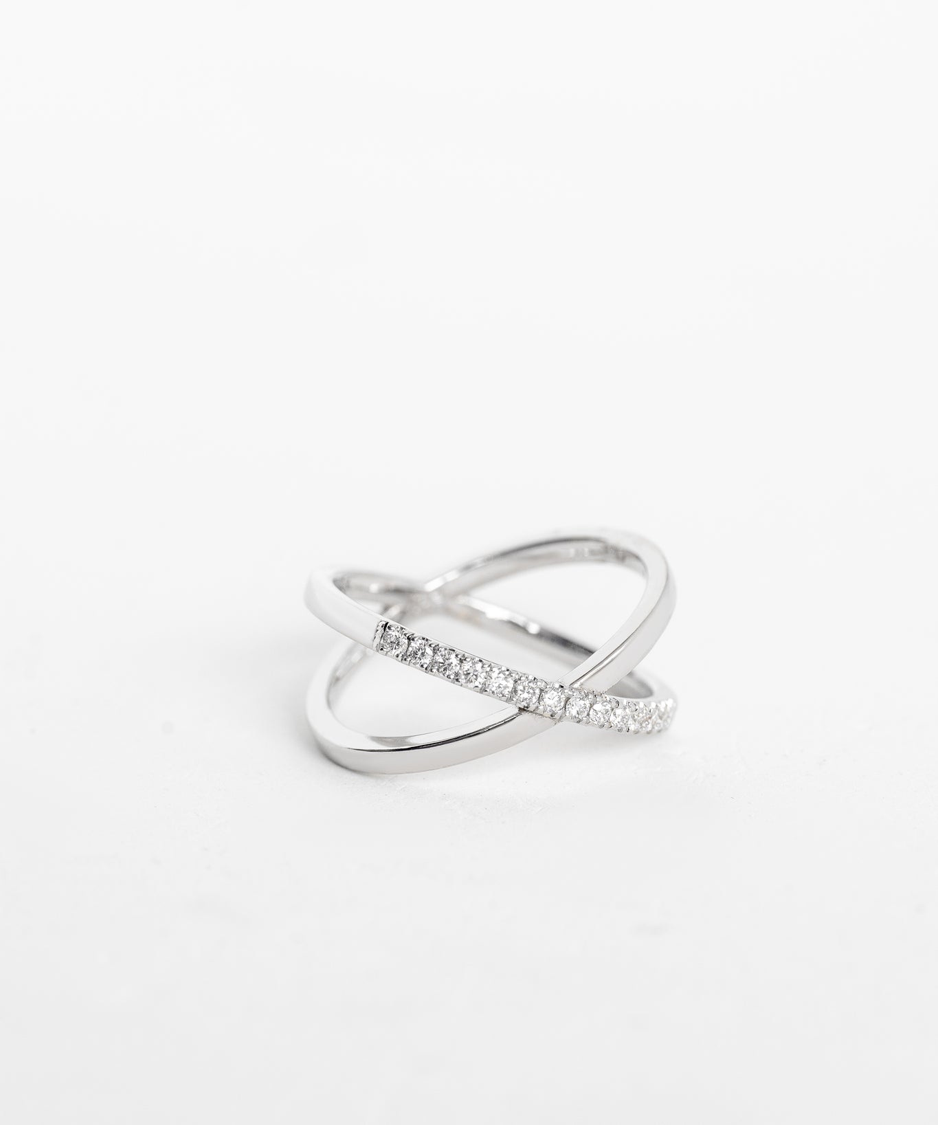 X Ring with Pavé