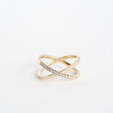 X Ring with Pavé