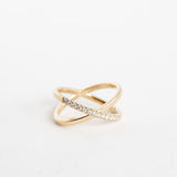 X Ring with Pavé