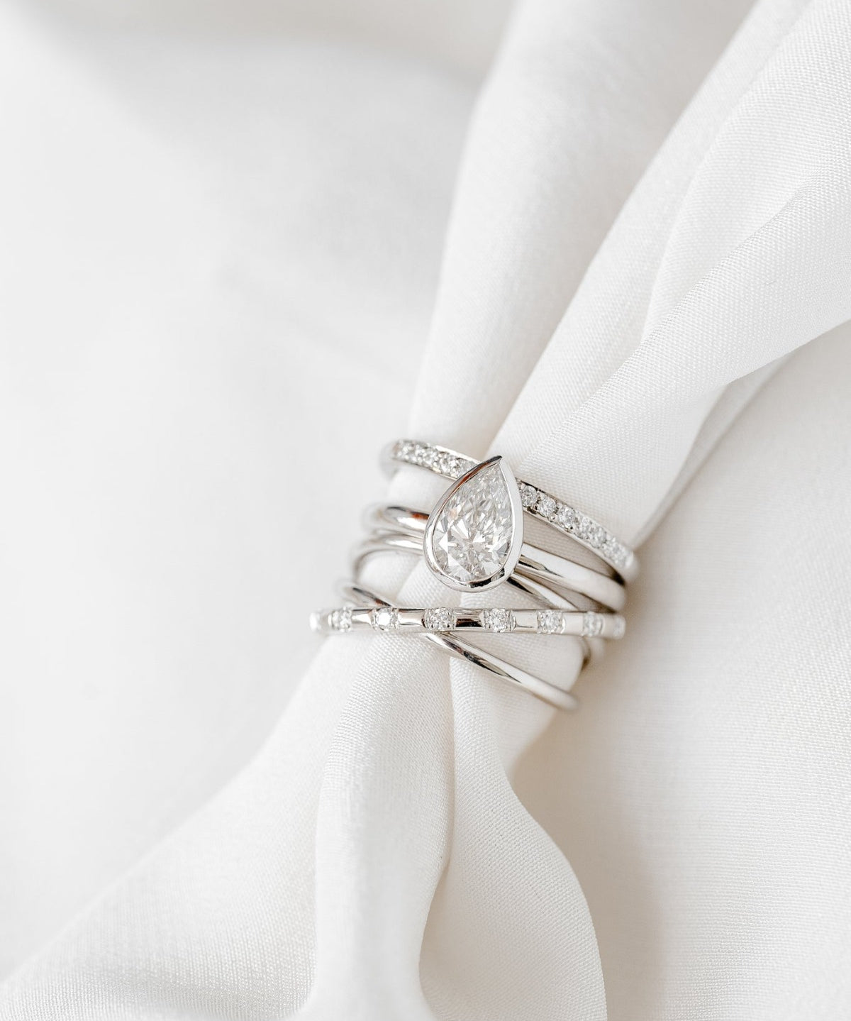 Pear Aura Ring with 1.16ct Lab Diamond