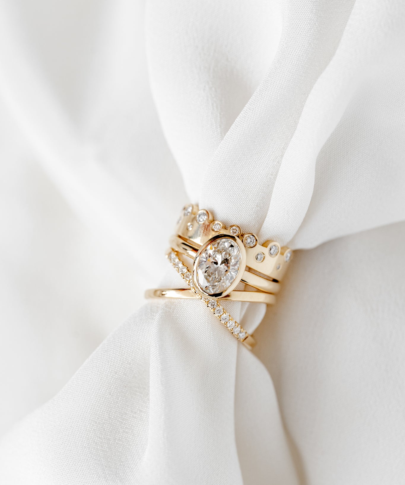 X Ring with Pavé