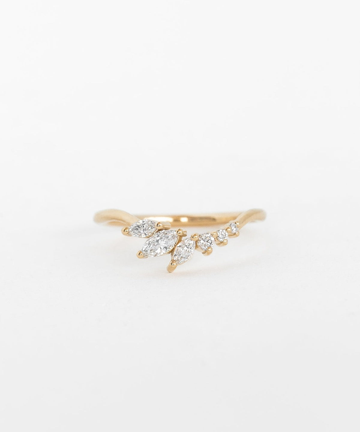 Close-up of delicate silver ring with turquoise