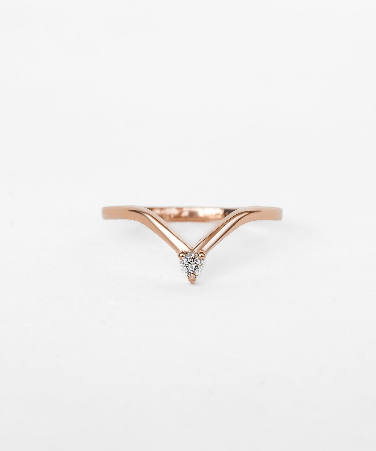Contemporary 14k rose gold High Noon ring
