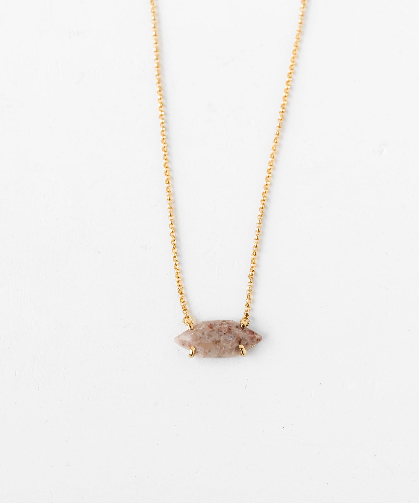 Elegant solid vermeil minimalist horizontal necklace