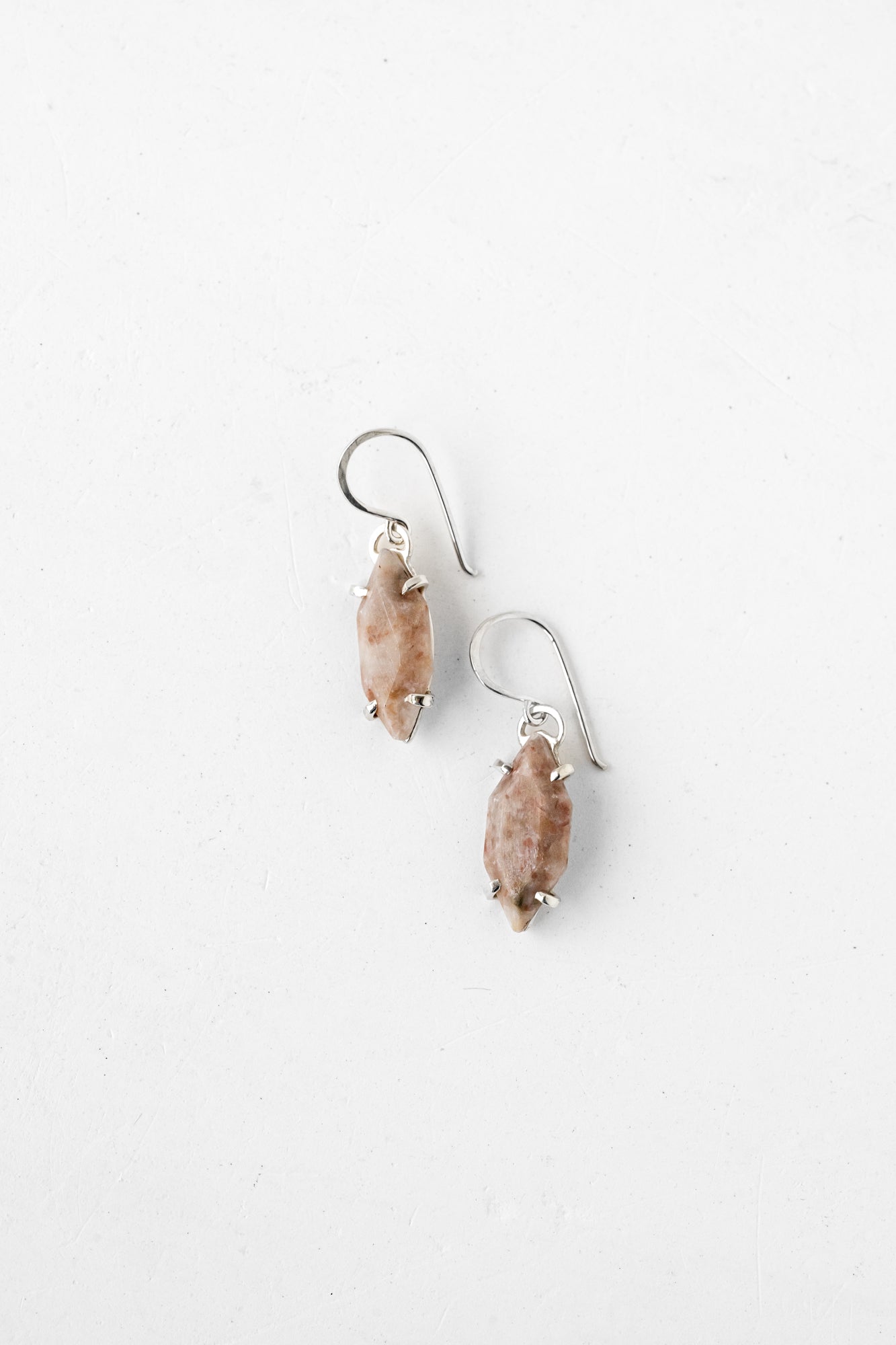 Elegant solid silver modern design earrings