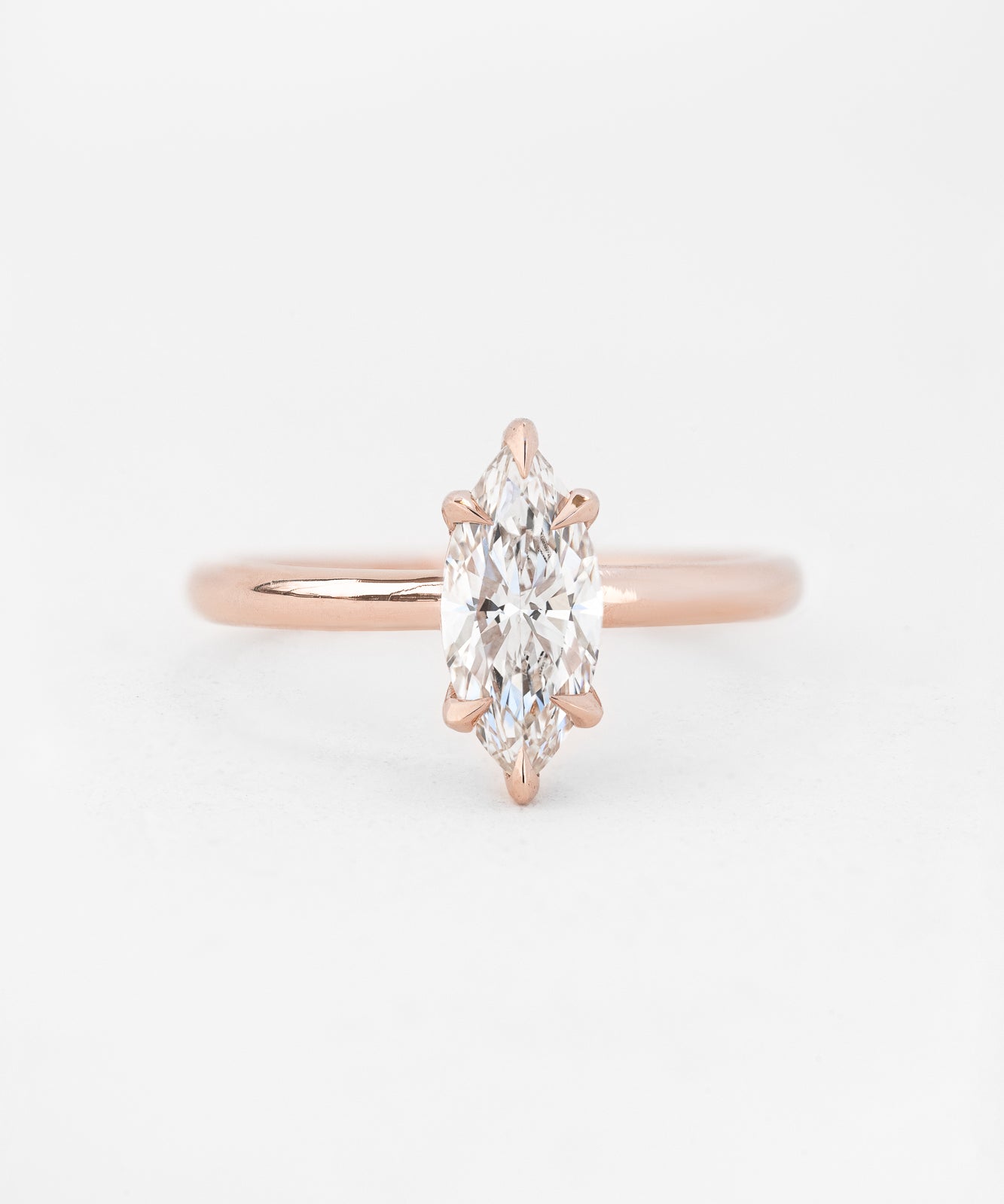 Marquise Venus Ring with Lab Diamond
