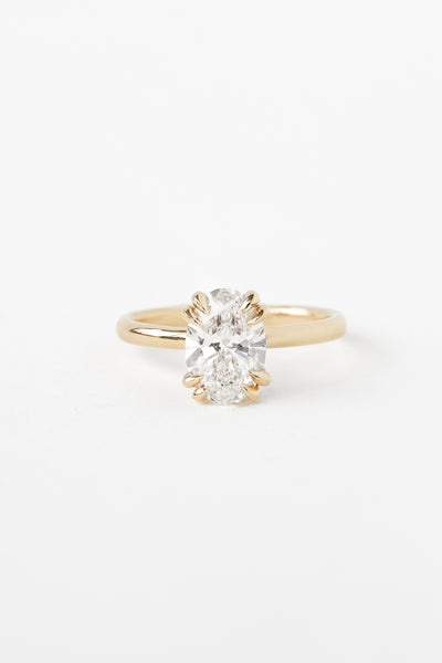nouveau ring with 1.76ct lab diamond
