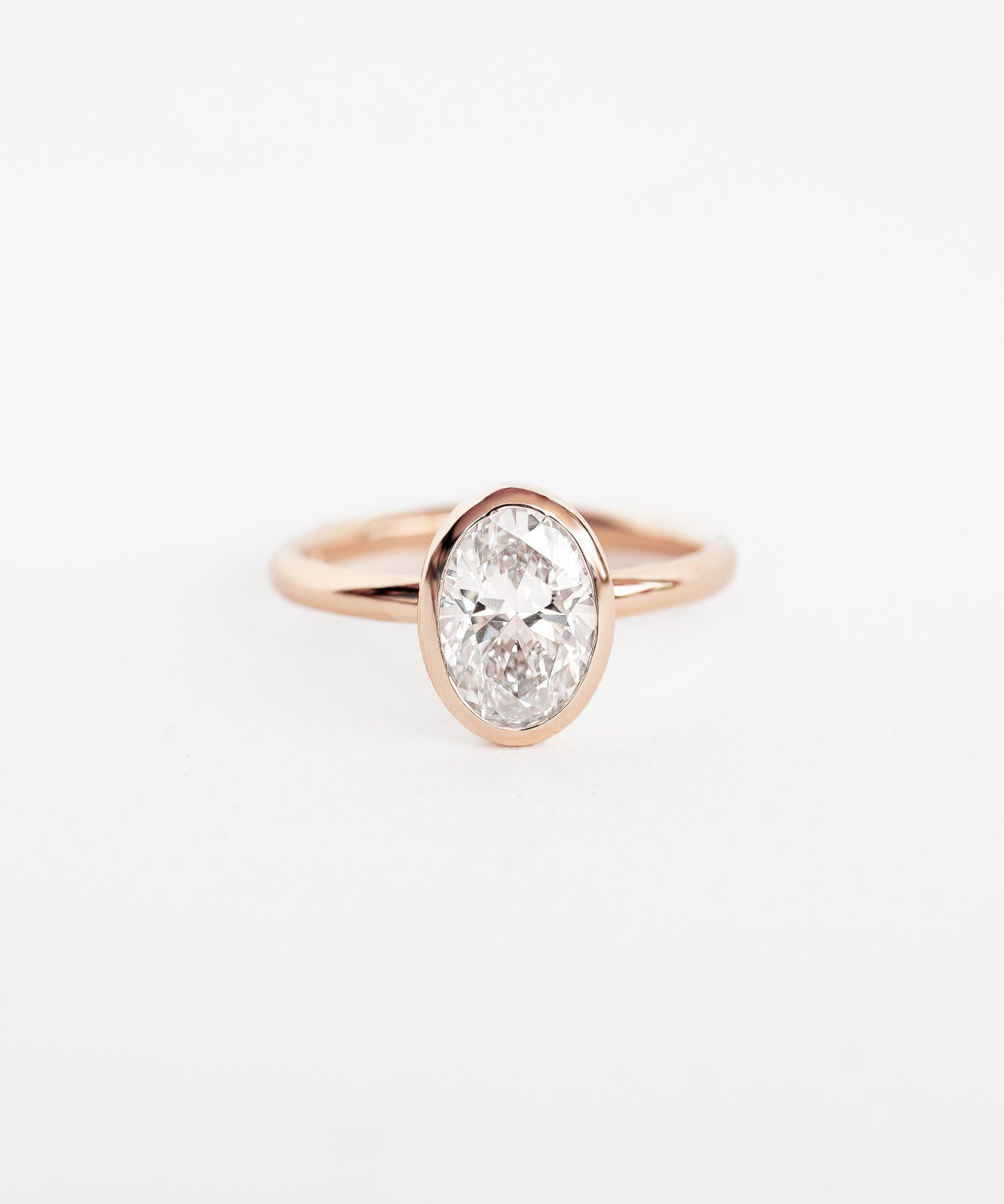 Oval Aura Ring with Lab Diamond