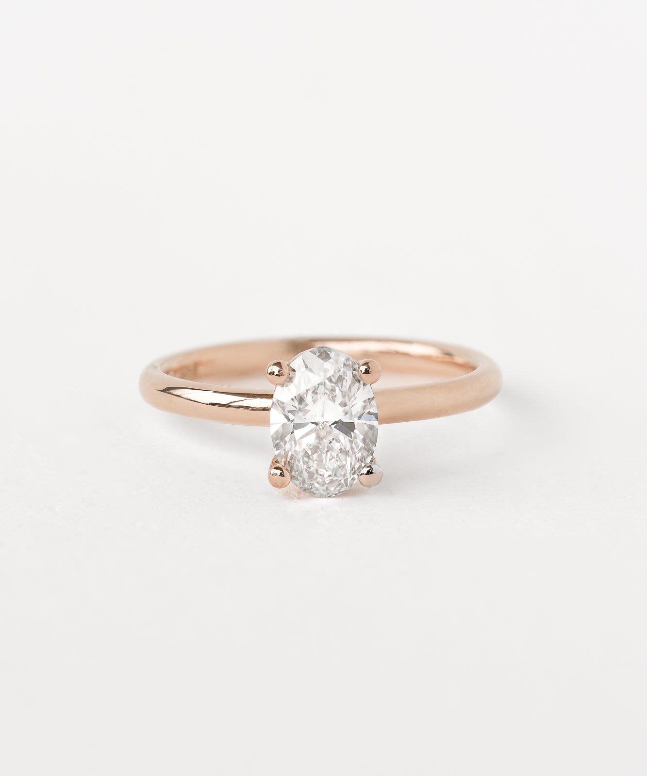 Oval Venus Ring with Lab Diamond