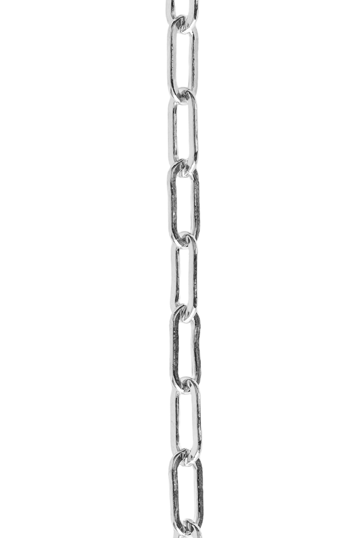 A paperclip chain made of sterling silver, measuring 2.5MM in width.