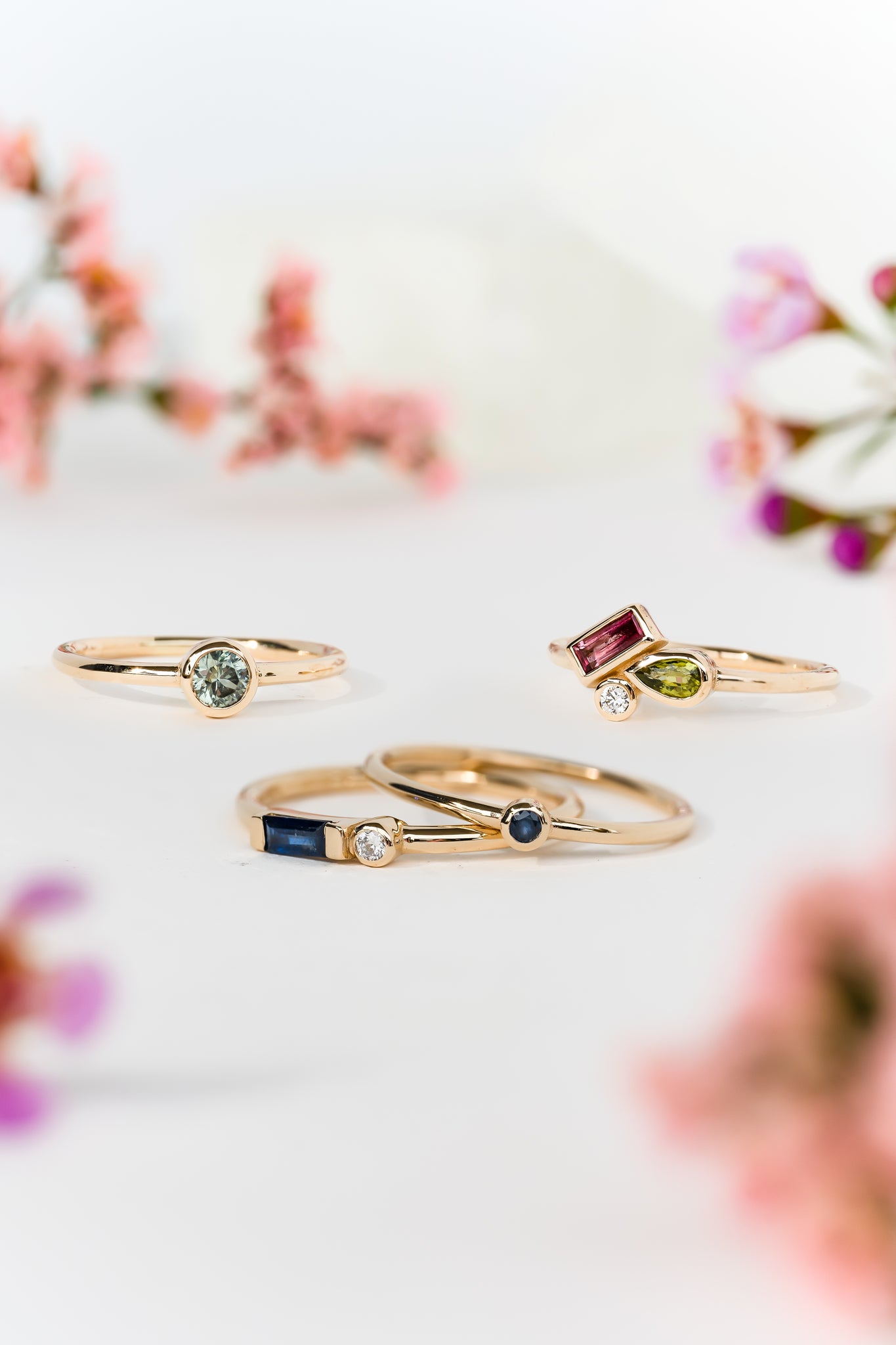 Set of Journey Rings by Elaine B Jewelry