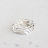 Elegant silver ring with gemstone centerpiece