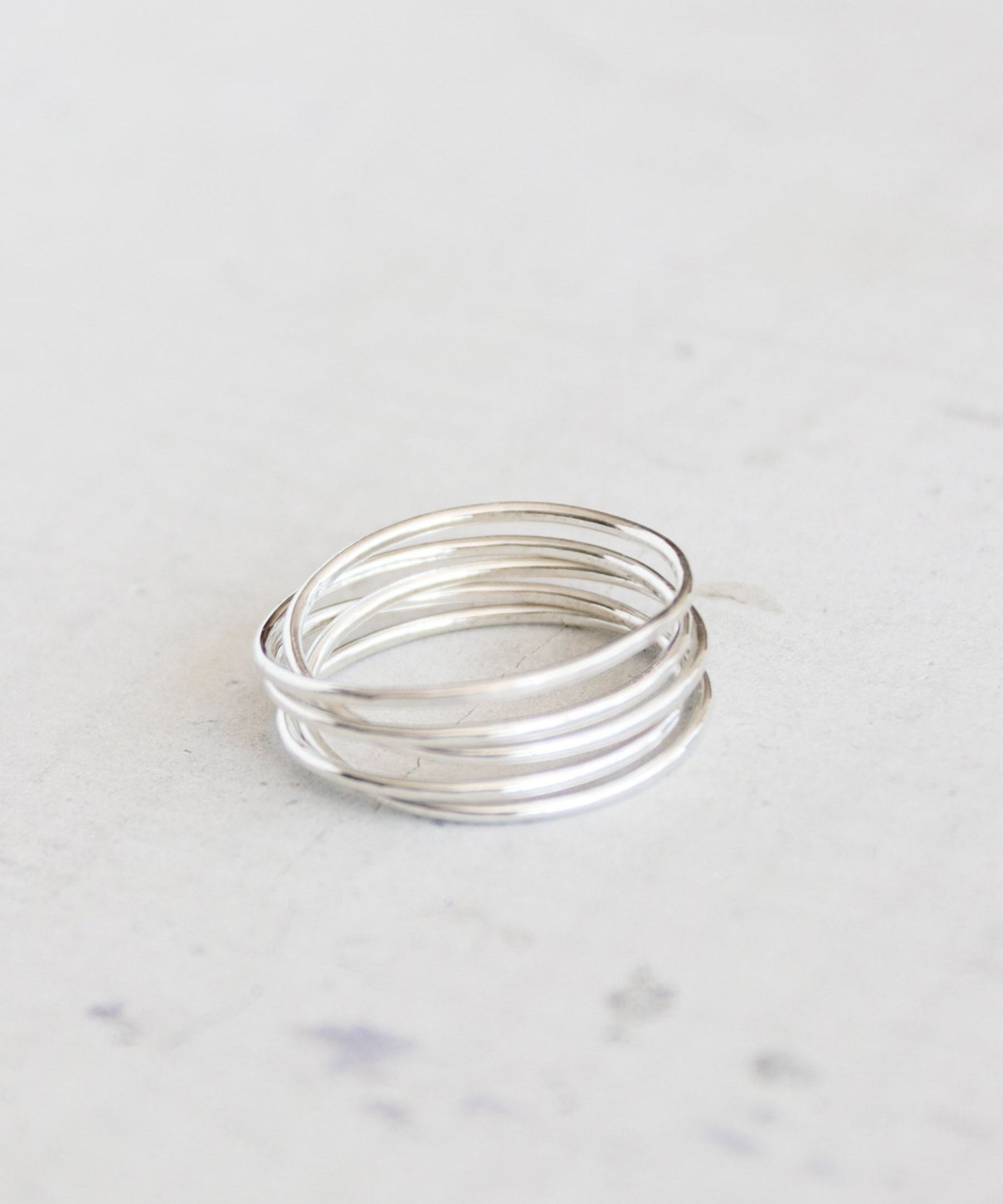 Elegant silver ring with gemstone centerpiece