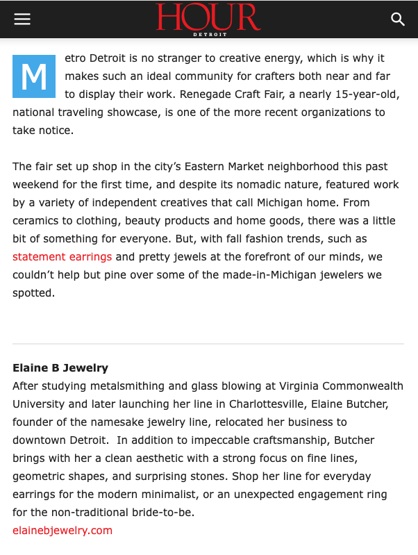 Six Metro Detroit Jewelers to Know Now Featured Press Article
