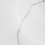 Paperclip Chain Necklace in 14k Yellow Gold