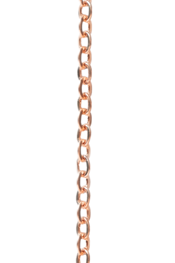 Gold chain with small link, 2.1mm Oval Cable in Rose Gold Filled.