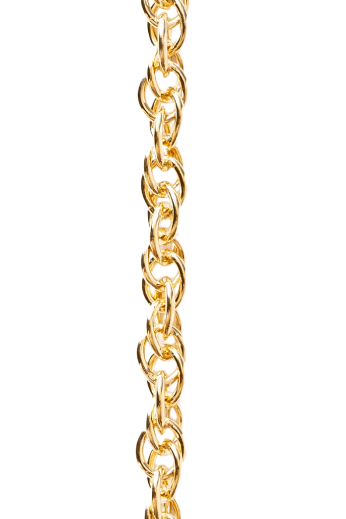 Yellow Gold Filled 3.4mm chain inspired by rope, elegant and versatile accessory.