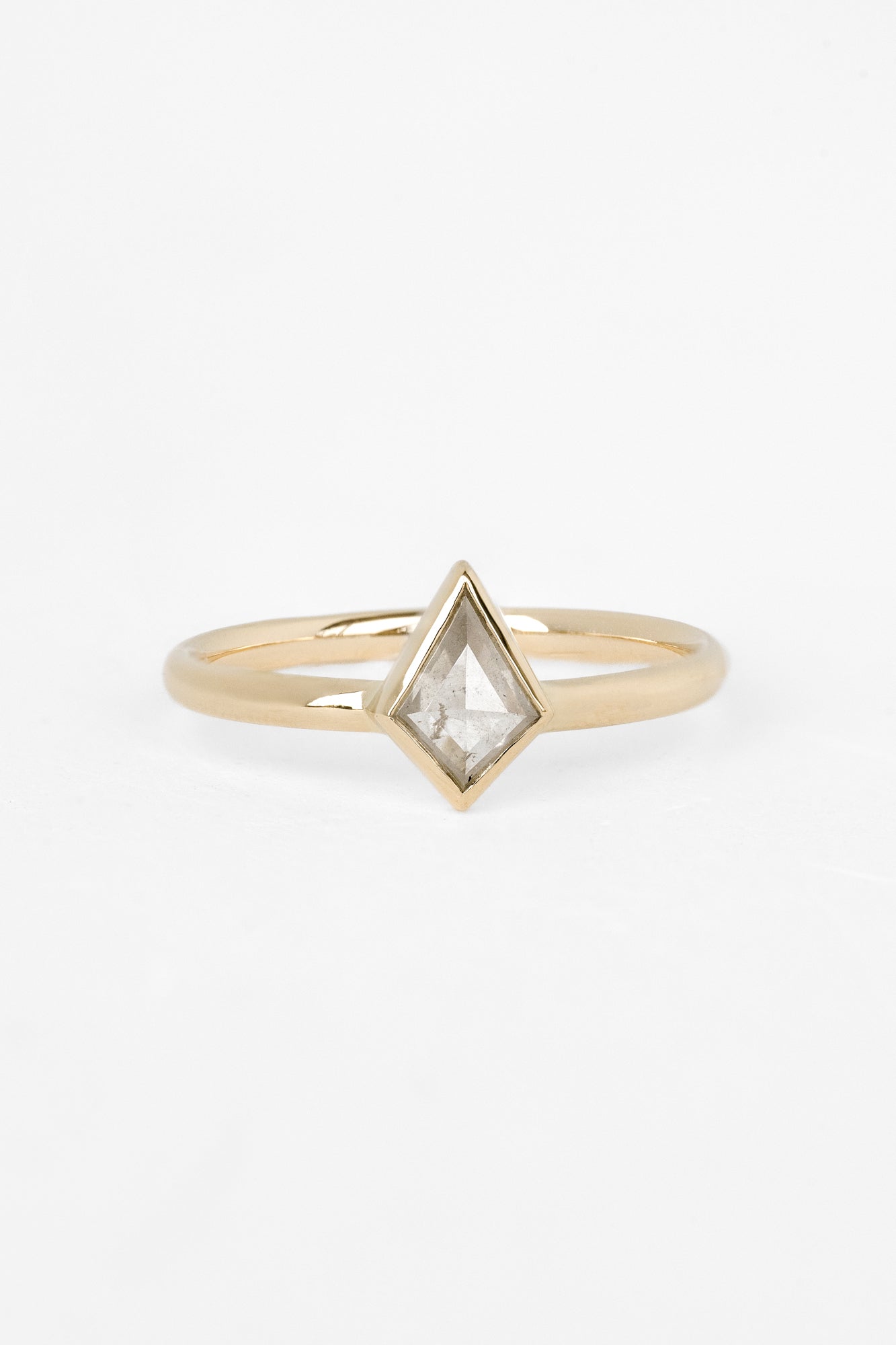 Bellatrix ring with salt and pepper diamond