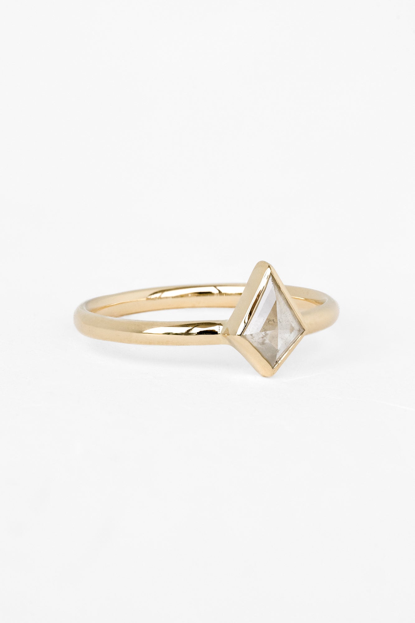 Belletrix ring with salt and pepper diamond