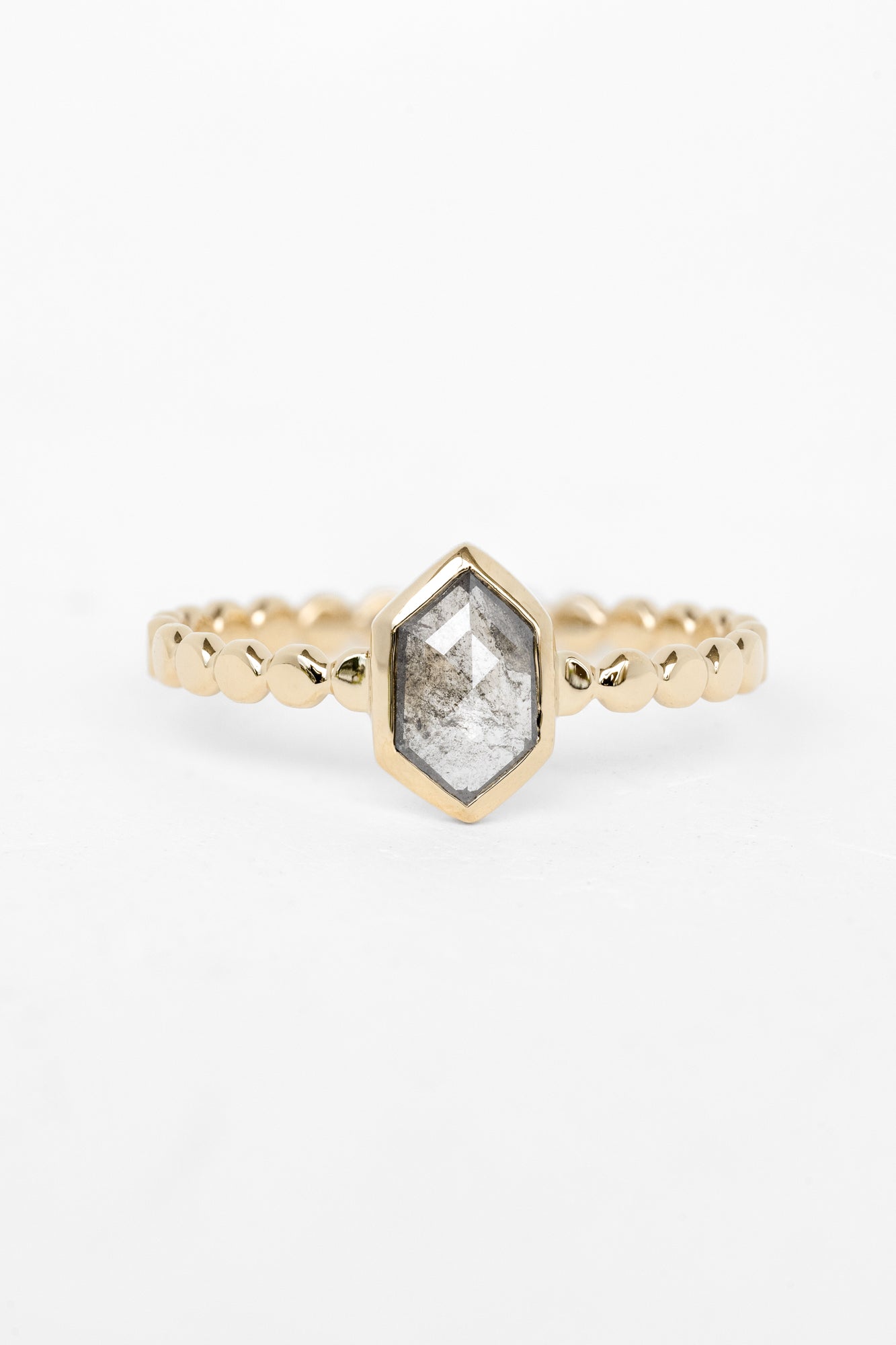 Close-up of Bellatrix Ring with diamond