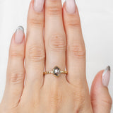 Model wearing Bellatrix Ring with diamond
