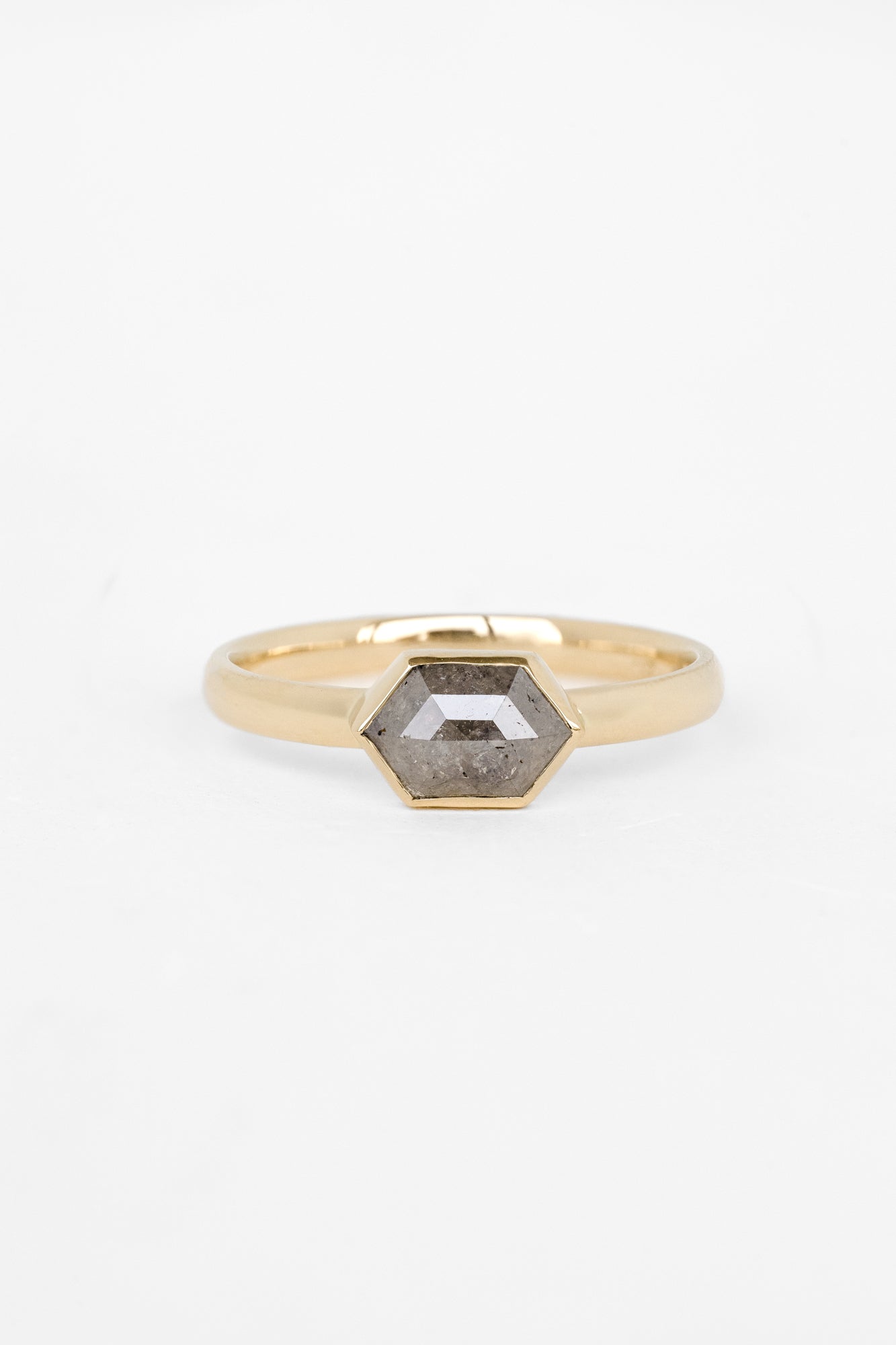 Bellatrix Ring with salt and pepper diamond