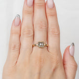 Model wearing Bellatrix Ring with diamond