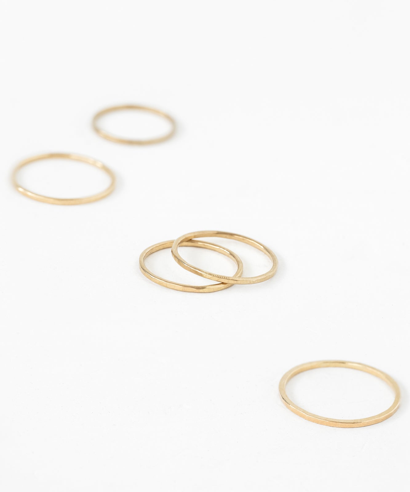 14k gold concentric stacking ring design