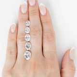 Oval Aura Ring with Lab Diamond