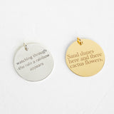 Illustrator Pendant with Customizable Text