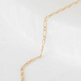 Small Figaro Chain Necklace in 14k Yellow Gold