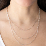Paperclip Chain Necklace in Sterling Silver