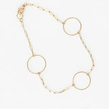 Geometric Three Ring Paperclip Bracelet