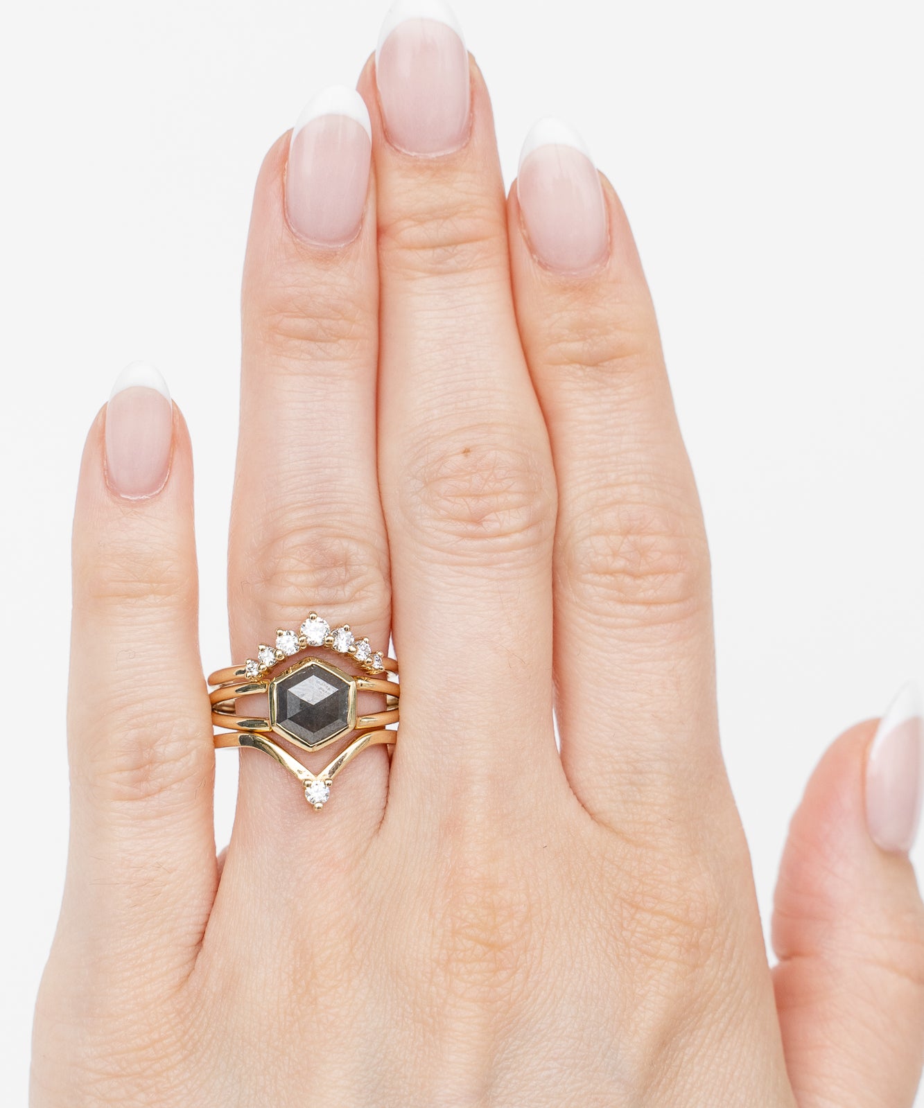 Bellatrix Ring with 1.34ct Salt and Pepper Diamond