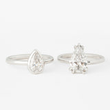 Pear Nouveau Ring with Lab Diamond