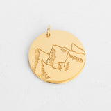 Illustrator Pendant with Mountains