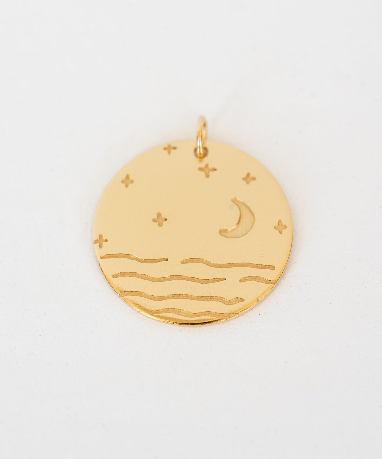 Illustrator Pendant with Moon & Stars