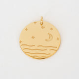 Illustrator Pendant with Moon & Stars