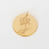 Illustrator Pendant with Flower