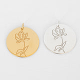 Illustrator Pendant with Flower