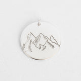 Illustrator Pendant with Mountains