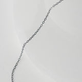 Oval Chain Necklace in Oxidized Sterling Silver