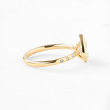 Pear Aura Ring with Pavé & 1.25ct Lab Diamond
