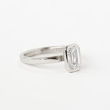 Emerald Aura Ring with Lab Diamond
